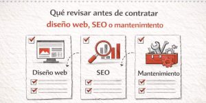 Qué revisar antes de contratar diseño web, SEO o mantenimiento