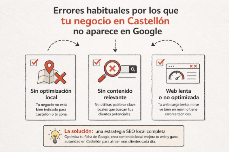 Por qué tu negocio en Castellón no aparece en Google (y cómo solucionarlo)